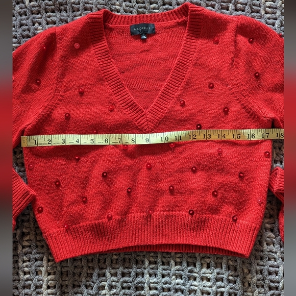 MAJORELLE - Sequin sweater in red, size XXS - Picture 4 of 9